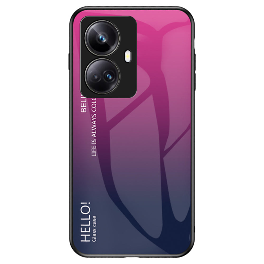 Til Realme 10 Pro 5G Gradient Color Ridsefast telefoncover Hærdet glas, hårdt pc-blødt TPU-telefoncover Til Realme 10 Pro 5G Gradient Color Ridsefast telefoncover Hærdet glas, hårdt pc-blødt TPU-telefoncover